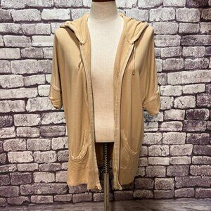 Chico's Zenergy Khaki Short Sleeve Jacket Size L